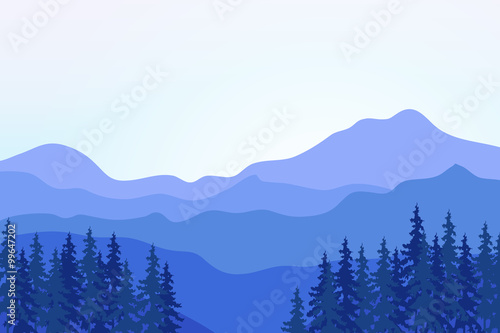 View of blue mountains.Mountain landscape.