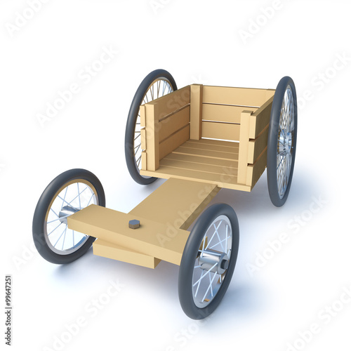 Fotografie 3d Front view go kart