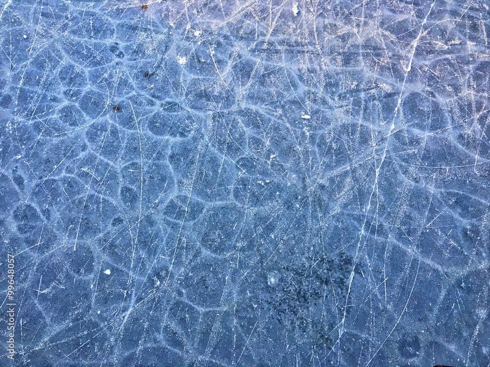 Soft blue ice skating rink surface texture