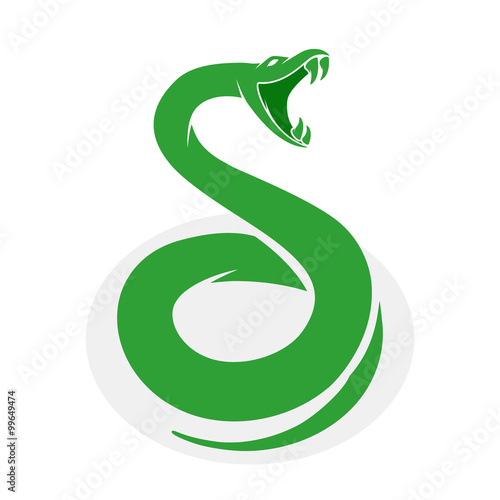 Vector snake logo template.  Viper symbol or icon