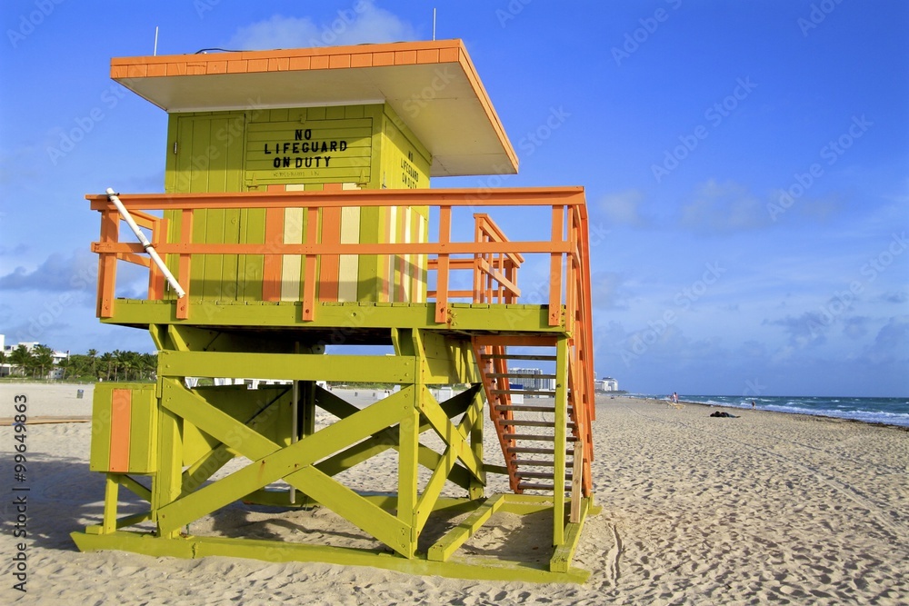 Art Deco lifeguard post, south beach Art Deco lifeguard post, south beach