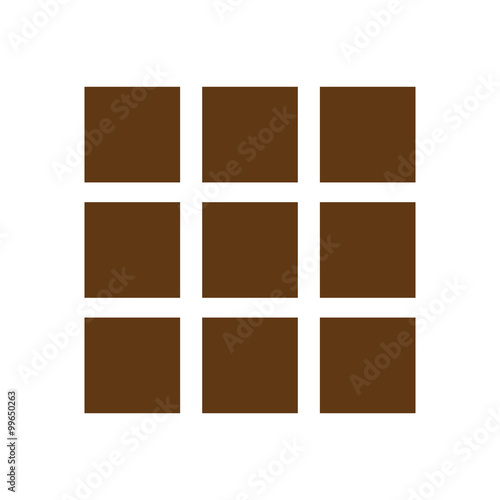  Thumbnails grid icon. Gallery view option symbol. Classic flat icon. Vector. brown icon photo