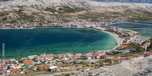 view of Pag in Croatia photo