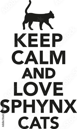 Keep calm and love sphynx cats