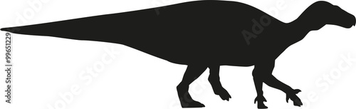Dinosaur iguanodon silhouette