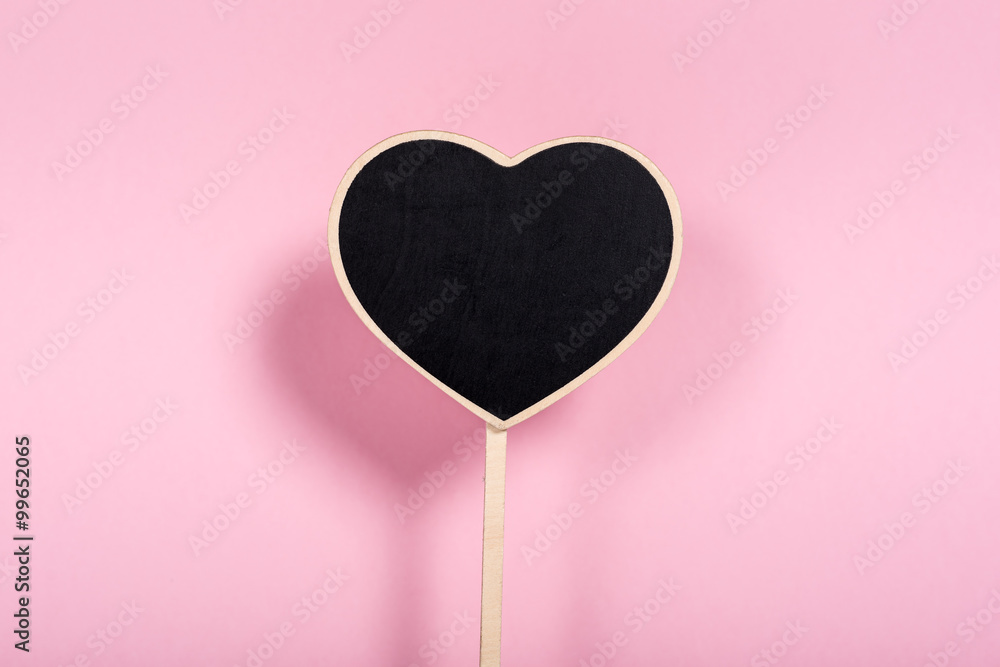 Heart Label. Writing board in heart shape on color background. Heart Label. Writing board in heart shape on color background.