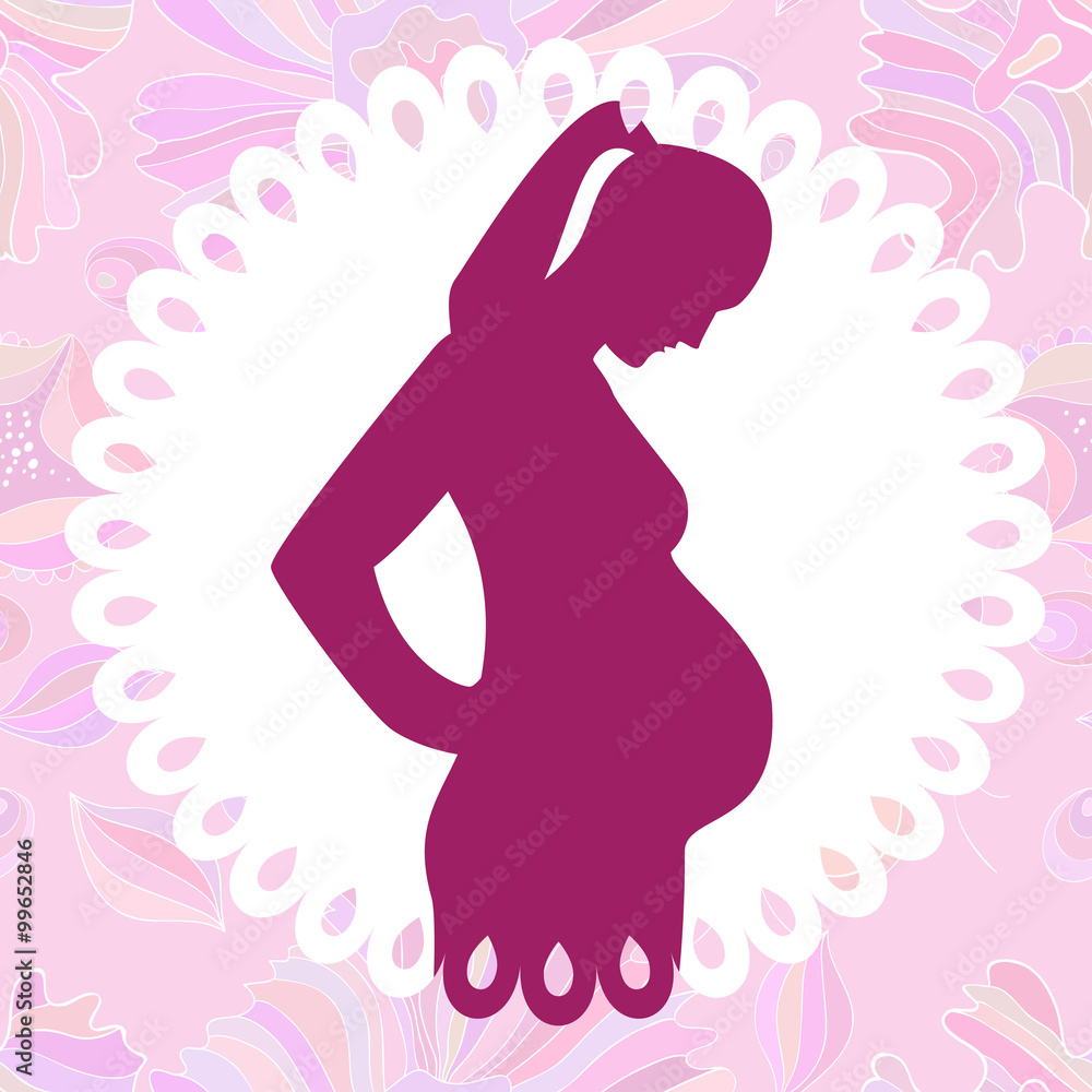 Slhouette of pregnant woman