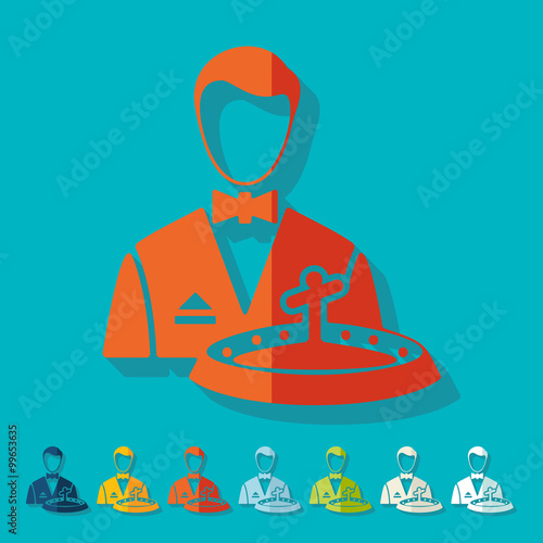 Flat design: dealer casino