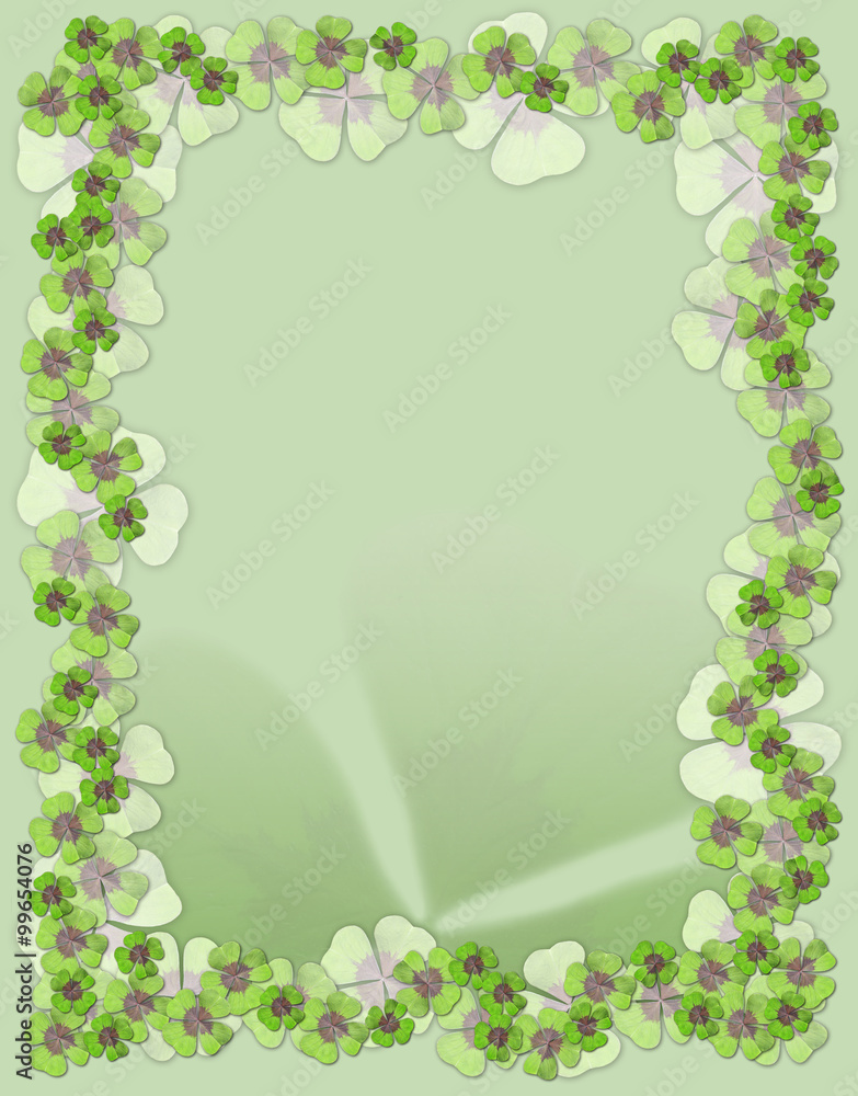 A floral arrangement with Iron Cross (Oxalis deppei) sometimes called 4-leaved clover A floral arrangement with Iron Cross (Oxalis deppei) sometimes called 4-leaved clover