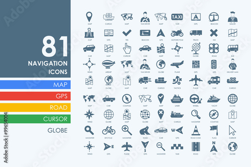 Set of navigation icons