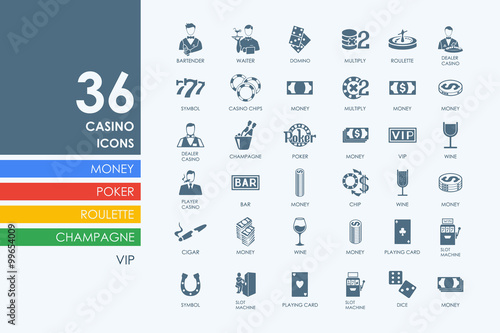 Set of casino icons