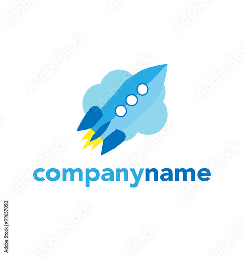 Rocket. Vector logo template