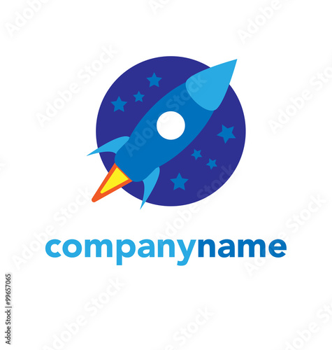 Rocket. Vector logo template
