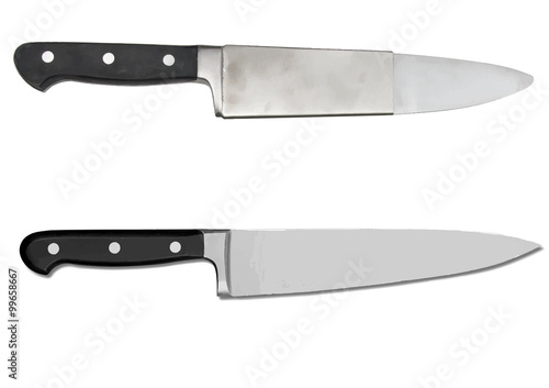 Knife on a white background.Vector