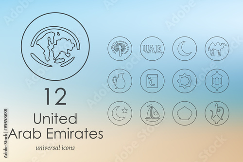 Set of United Arab Emirates icons