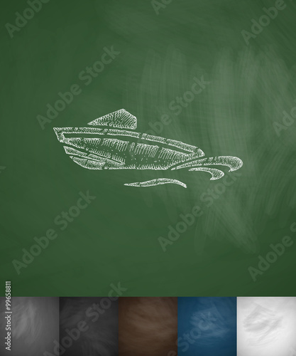 boat icon. Hand drawn vector illustration