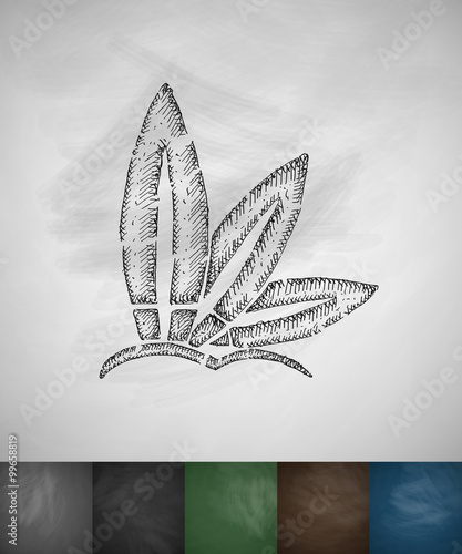 three surfboards icon. Hand drawn vector illustration