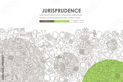 jurisprudence Doodle Website Template Design