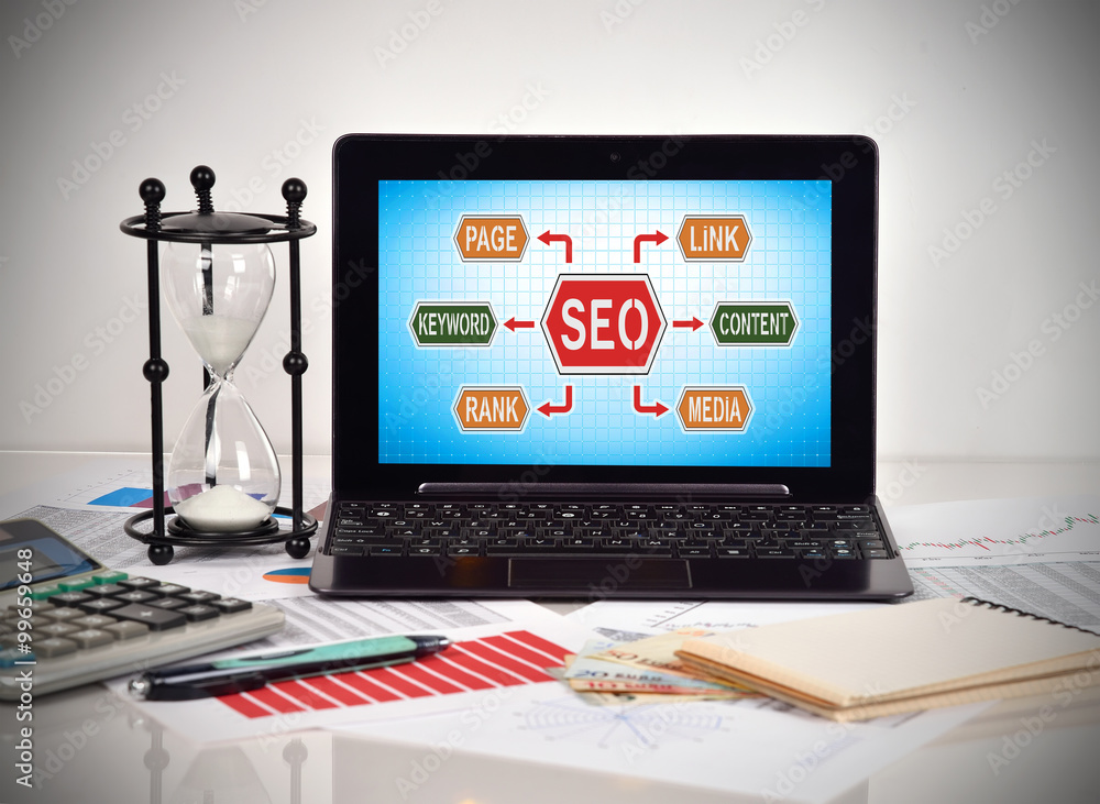Seo scheme on screen laptop Seo scheme on screen laptop