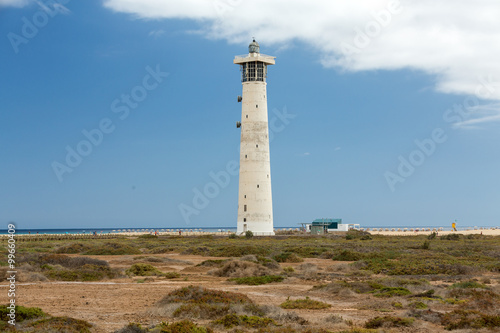 Lighthouse on Playa del Matorral, Jandia Morro Jable, Fuerteventura Spain © wjarek