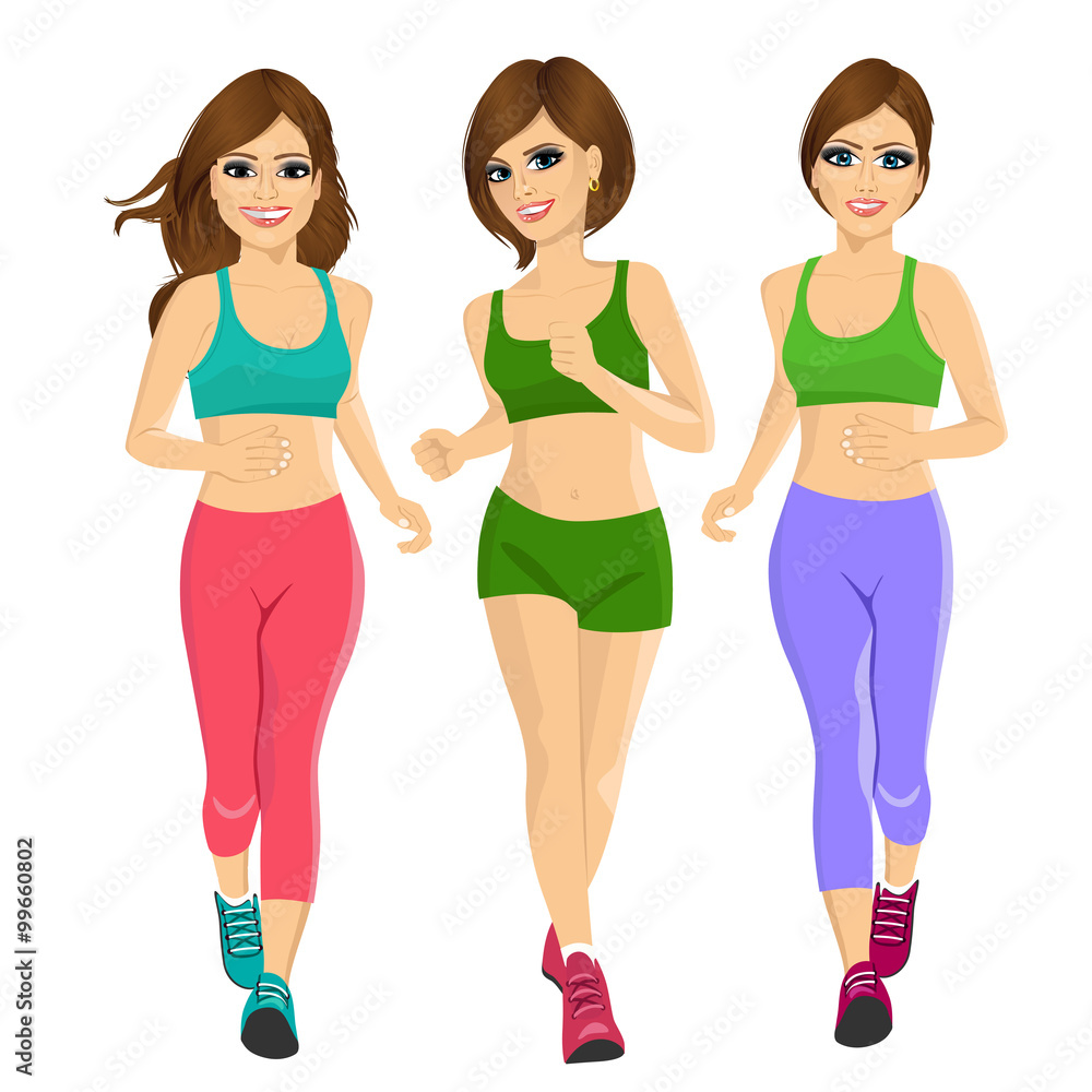 young runner women running outdoors young runner women running outdoors