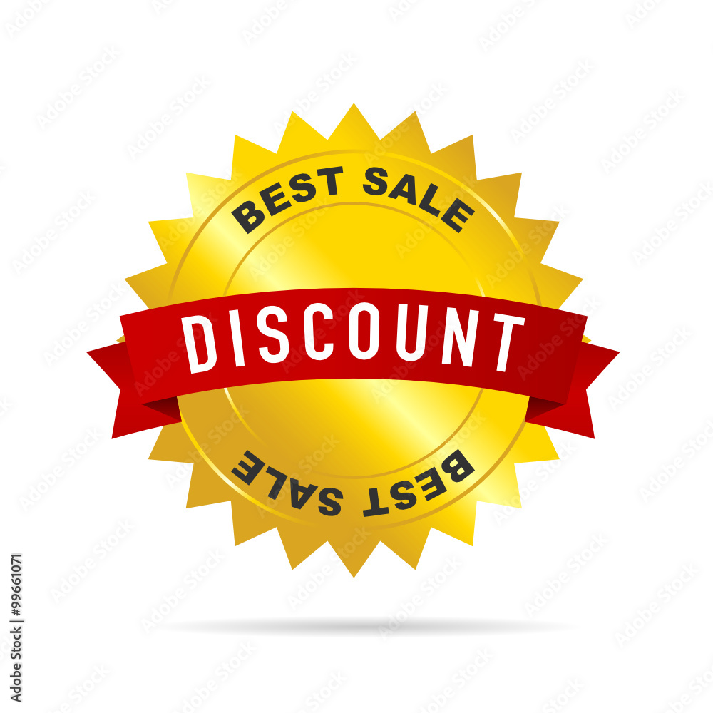 gold badge with red ribbon vector gold badge with red ribbon vector