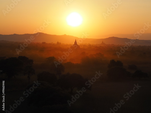Wallpaper Mural Sunset in Bagan Torontodigital.ca
