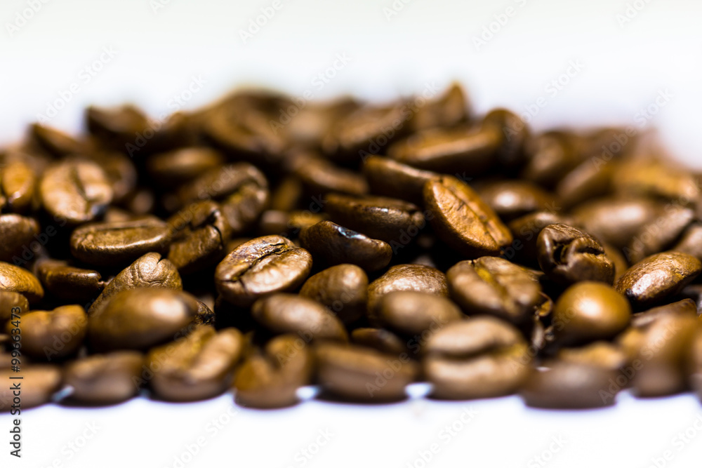 Fototapeta premium Coffe cup and seeds