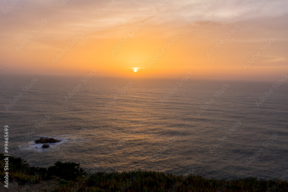 ロカ岬に沈む夕日