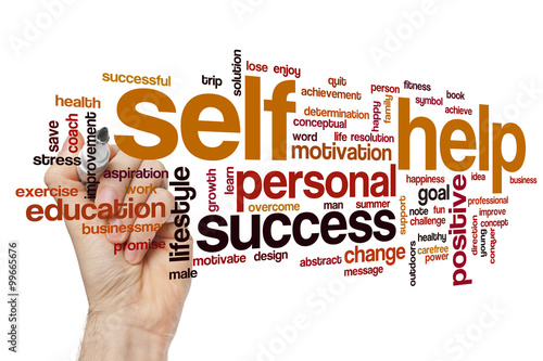 Self help word cloud concept