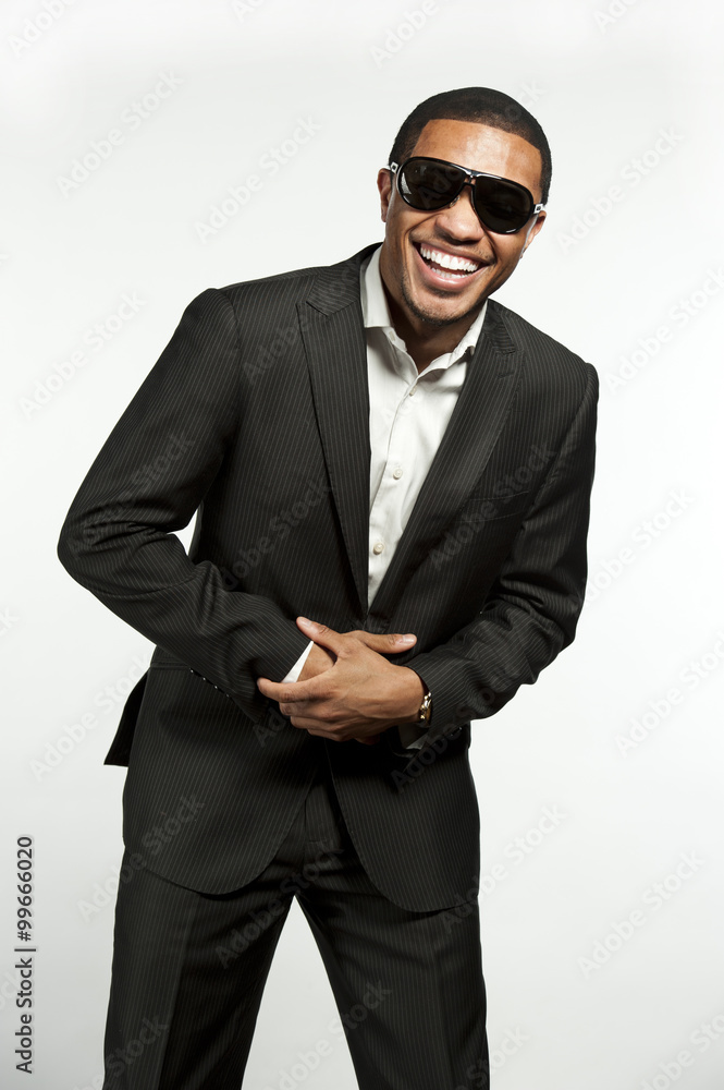 Happy Hip and Trendy Formal Black Male Happy Hip and Trendy Formal Black Male