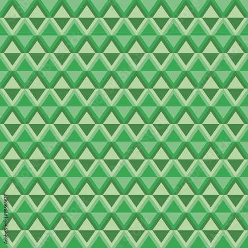 Geometric pattern with green diamonds