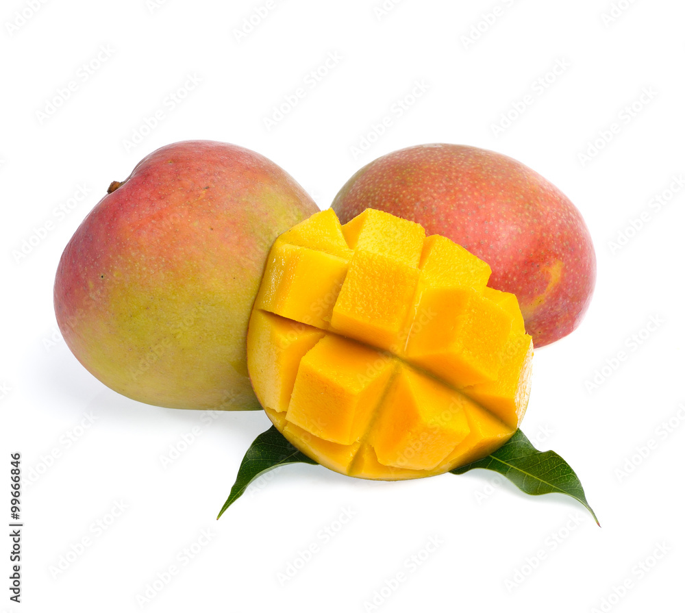 Yellow mango isolated on white background Yellow mango isolated on white background