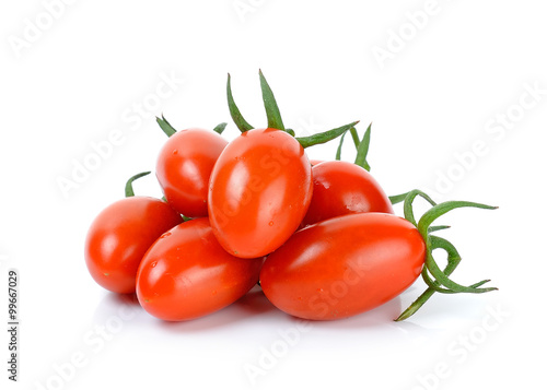Cherry tomato isolated on the white background