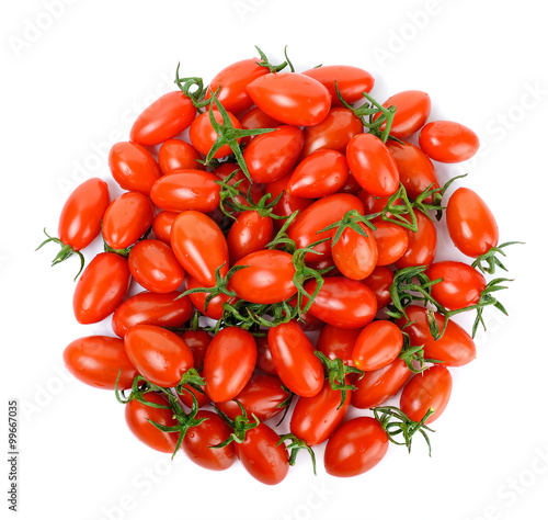 Cherry tomato isolated on the white background