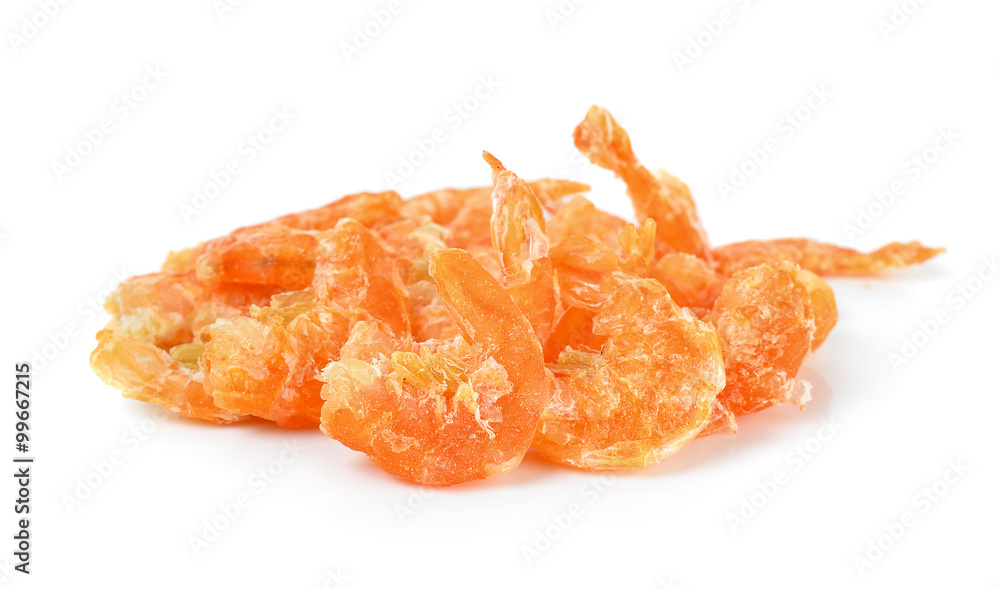 Dried shirmp isolated on the white background Dried shirmp isolated on the white background