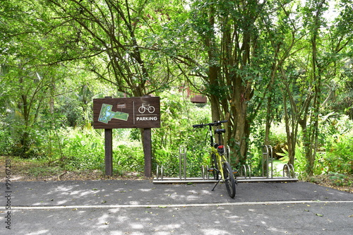 Bike parking in Bang Kachao Park