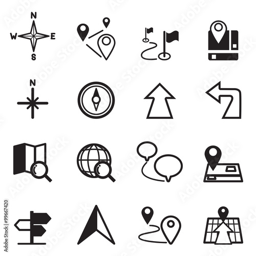 Navigation icons set