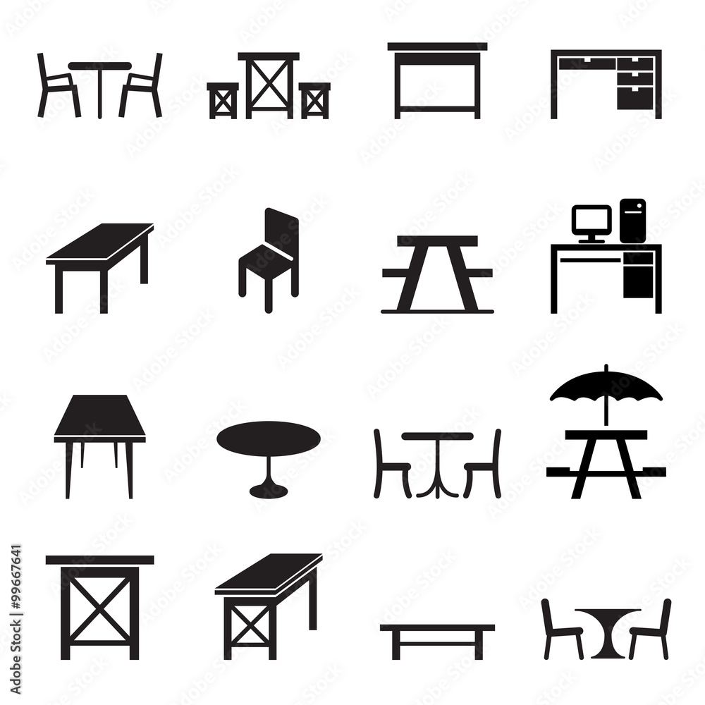 table icons set table icons set