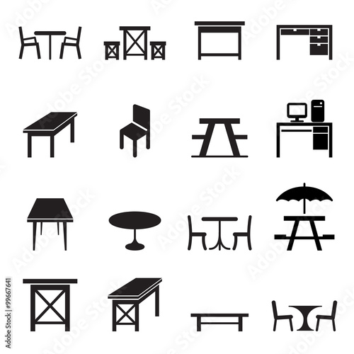 table icons set