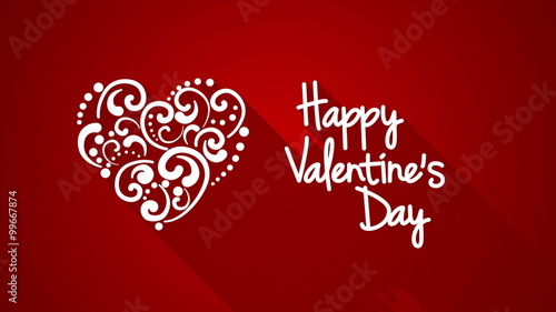 Happy valentine's day greeting animation