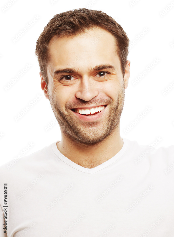 handsome man in blank white shirt handsome man in blank white shirt
