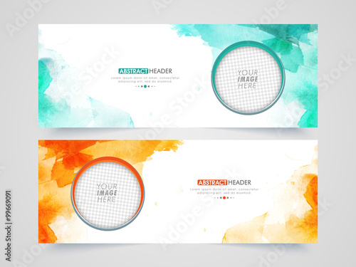 Abstract website header or banner set.
