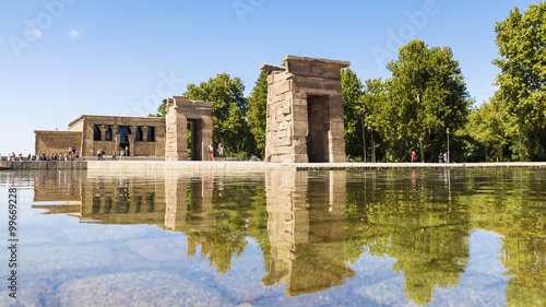 Debod- Temple Ancient Egyptian temple, moved to the West Park in photo