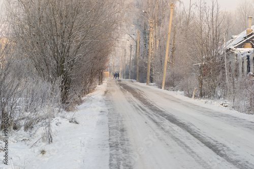 winter road snow © vinkirill