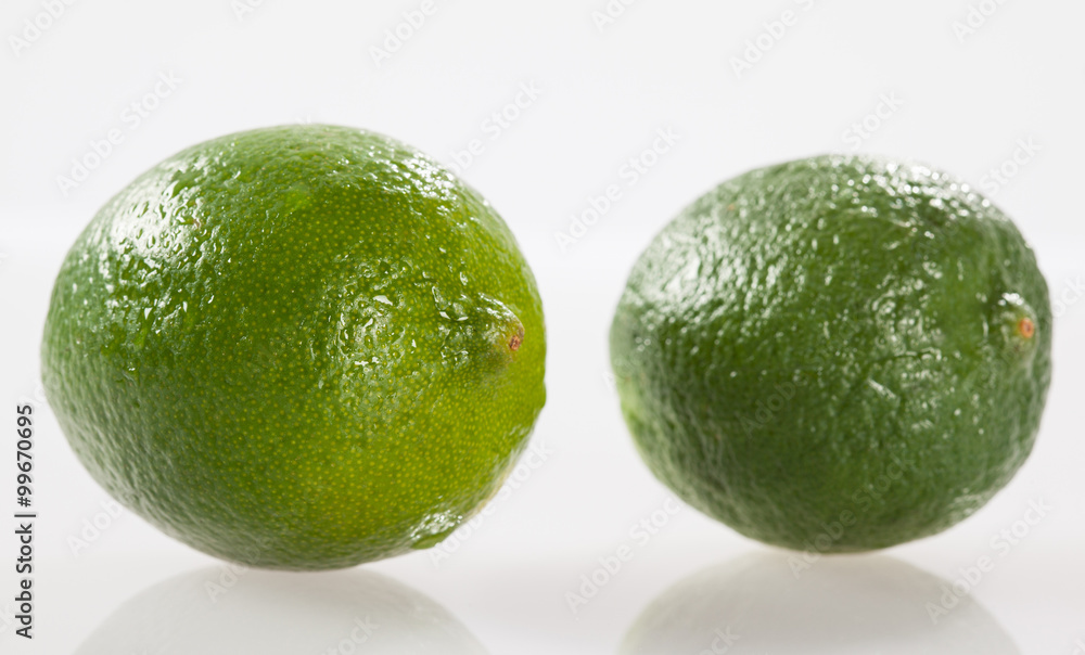 Limes on white background Limes on white background