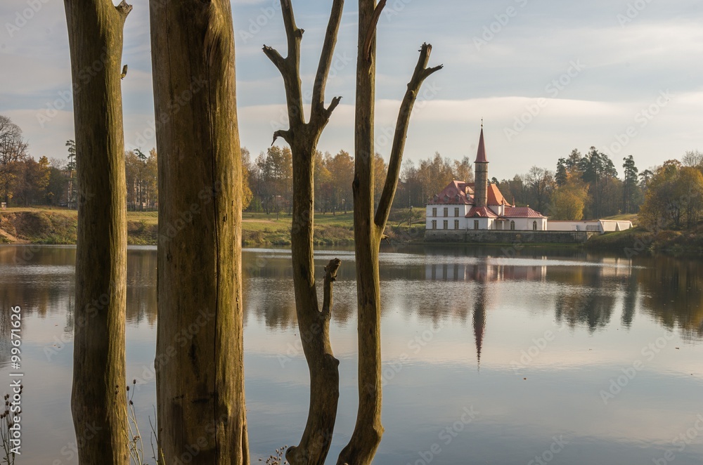 Autumn landscape with Black Lake in Gatchina Autumn landscape with Black Lake in Gatchina