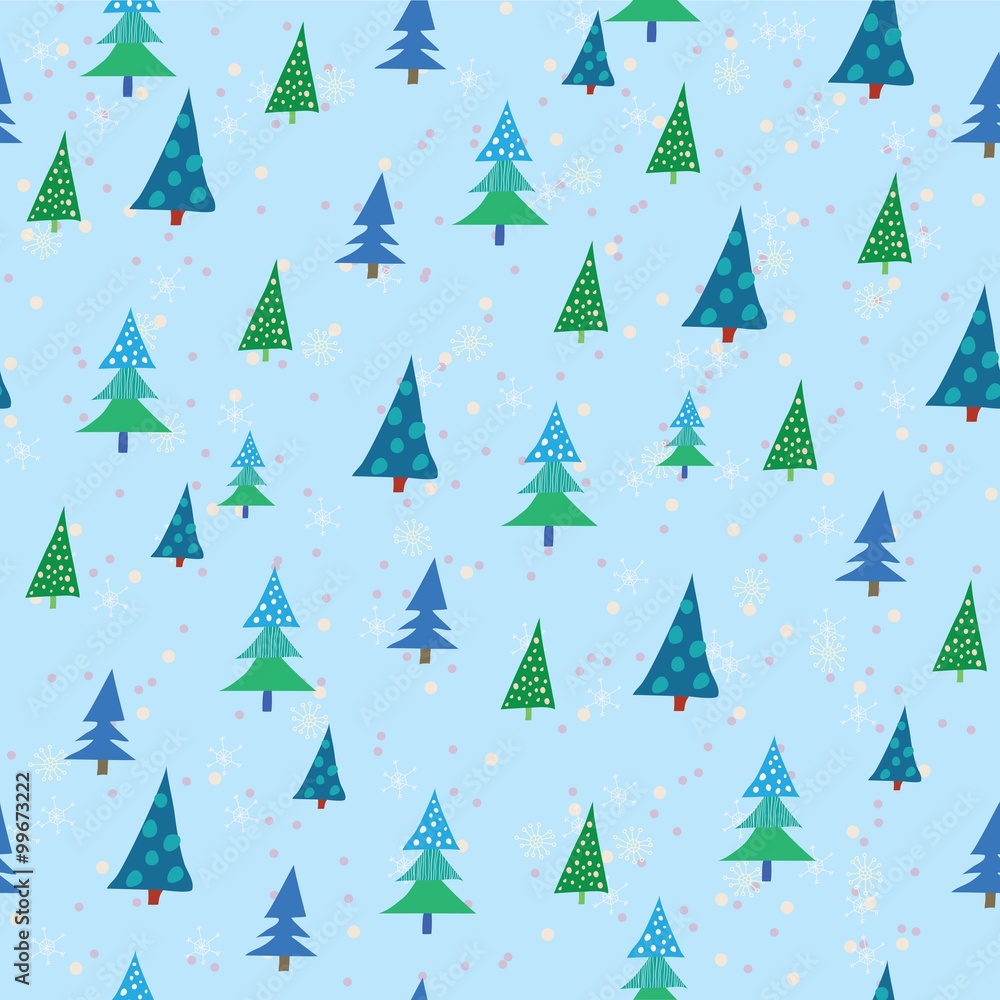 pattern with Christmas trees pattern with Christmas trees