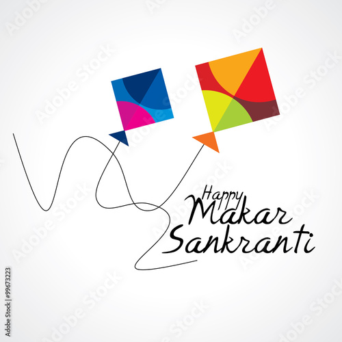 Makar sankranti festival concept vector 