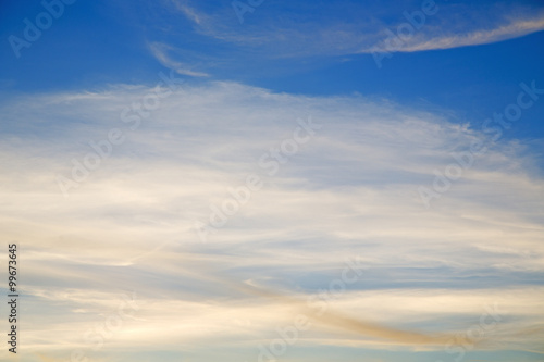 sunrise in the white soft clouds background